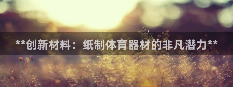 星娱乐文化传媒有限公司：**创新材料：纸制体育器材的