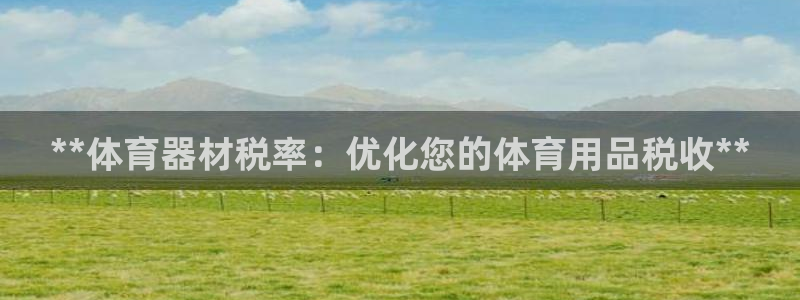 星娱乐包月是干嘛的：**体育器材税率：优化您的体育用