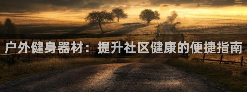 星欧娱乐会员优惠活动：户外健身器材：提升社区健康的便捷指南 