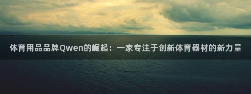 星欧娱乐官网下载安装：体育用品品牌Qwen的崛起：一家专注于
