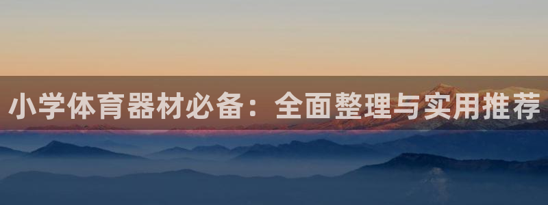 星奥娱乐招聘：小学体育器材必备：全面整理与实用推荐